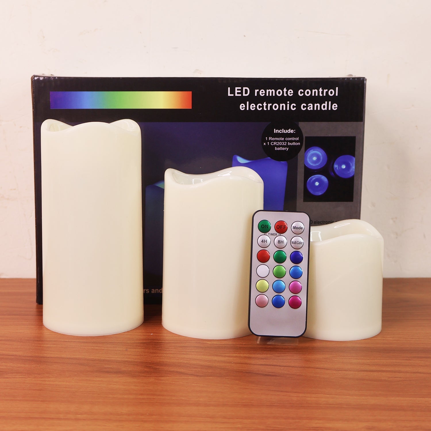 Premium 3 Piece LED Flameless Candle Set with Remote Control Premium 3 Piece LED Flameless Candle Set with Remote Control